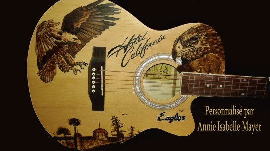 guitare peinture eagle